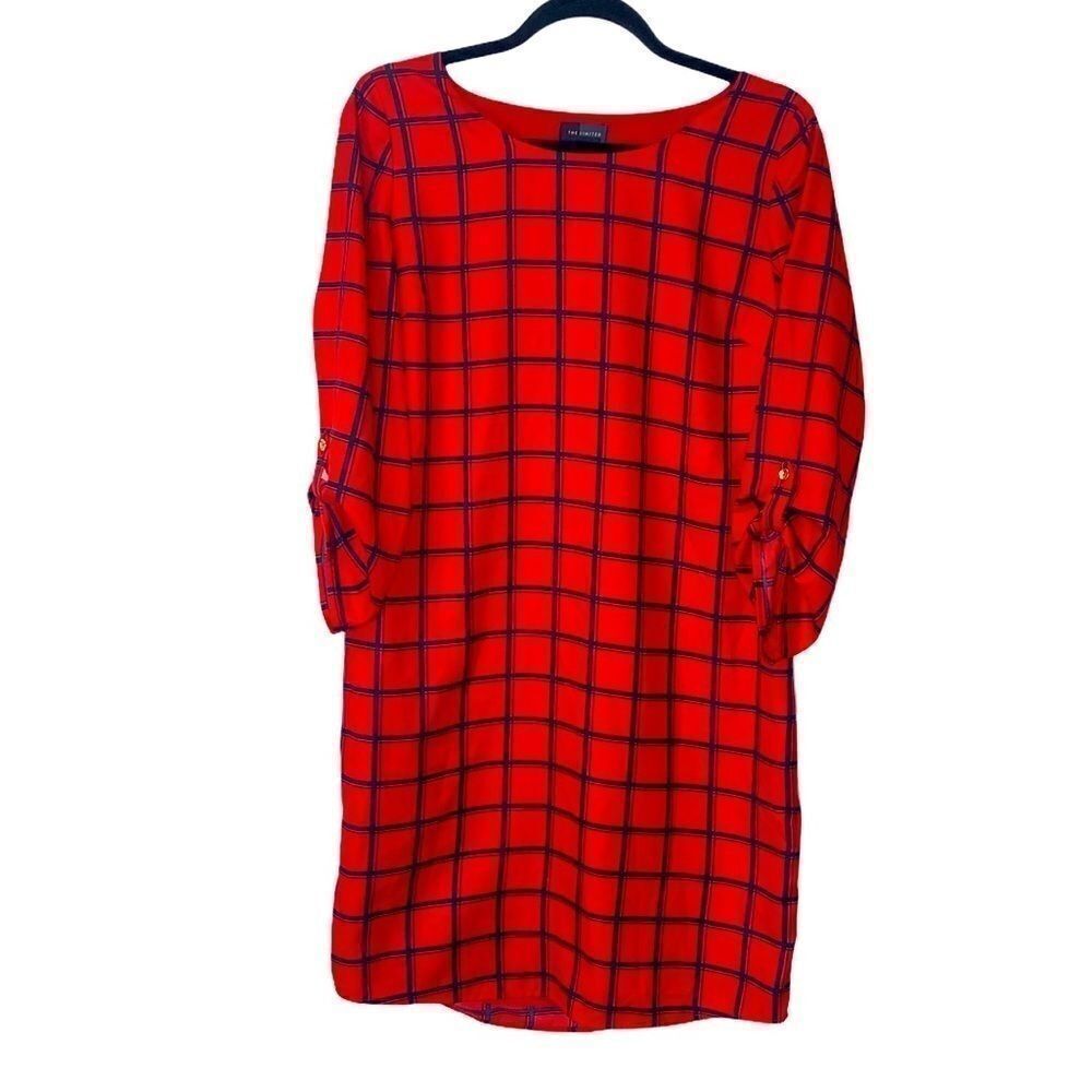 18.) The Limited medium red navy blue tunic